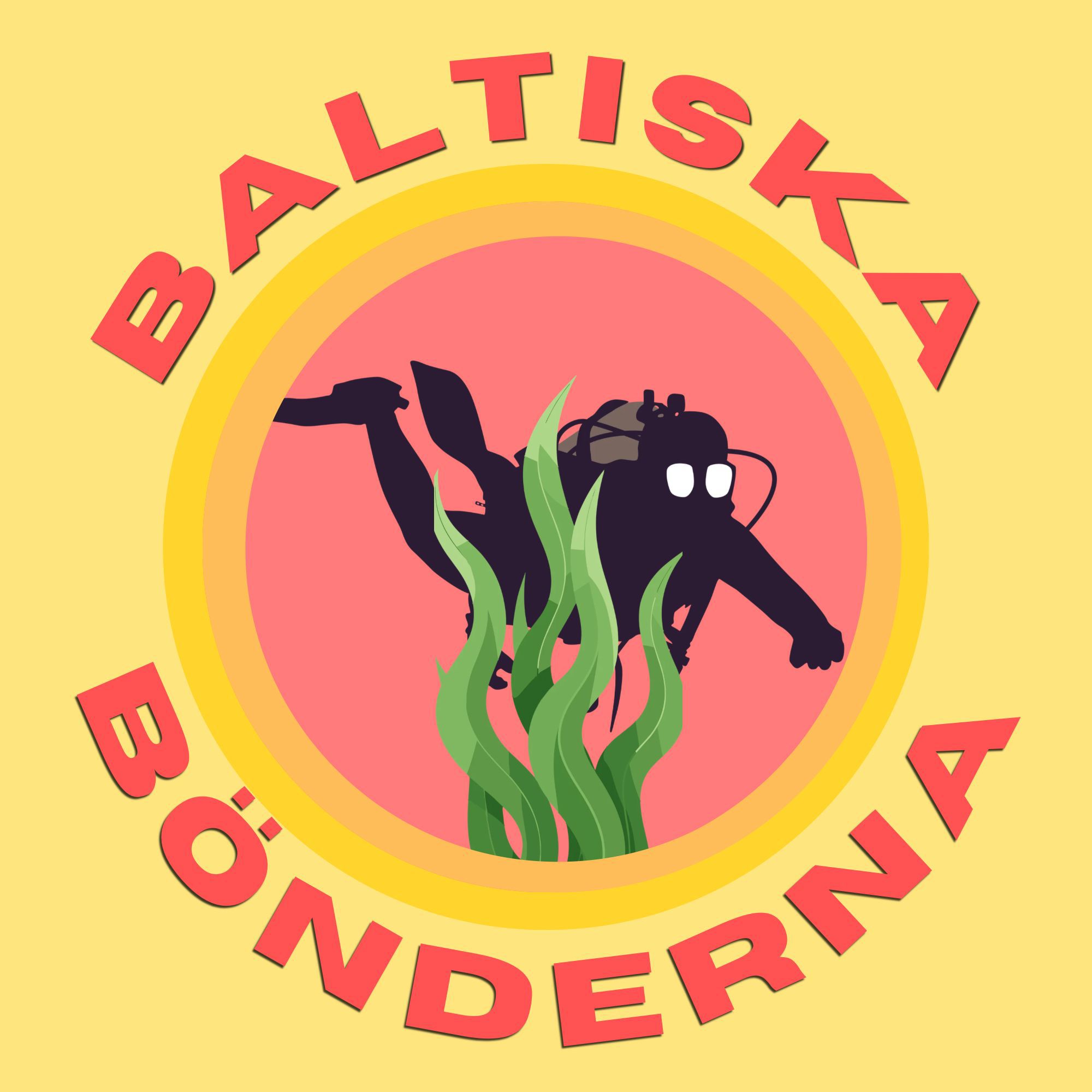 BaltiskaBönderna diver and seagrass logo